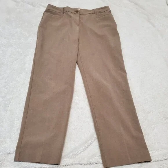 Talbots | Pants & Jumpsuits | Talbots Petite Light Brown Stretchy Office  Straight Leg Dress Pants Women 2p | Poshmark